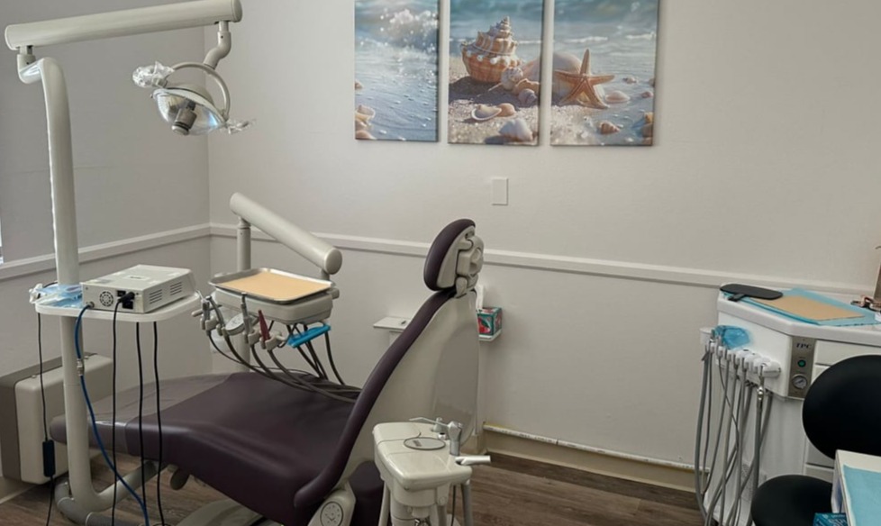 Dental unit in a dentist room